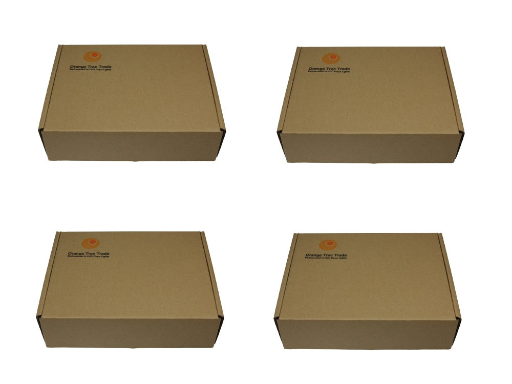 3-Wire 10ft Orange LED Rope Light Spool Kit - Pack of 4