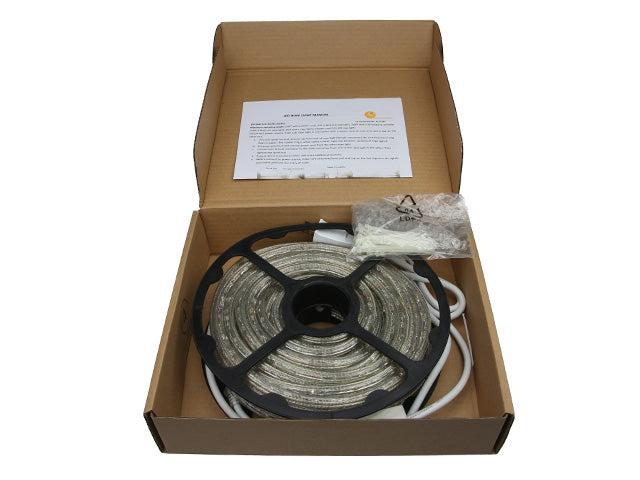 3-Wire 50ft Pure White LED Rope Light Kit