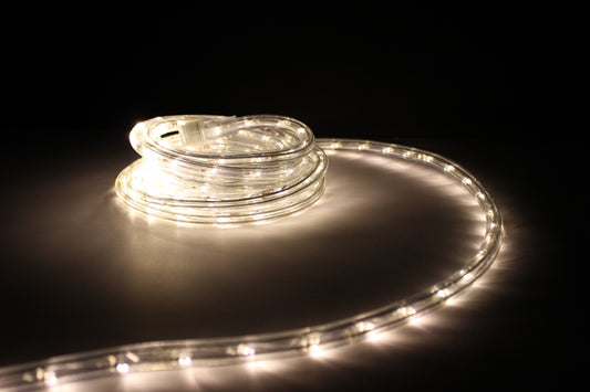 2-Wire 3/8 Inch, 10Ft Soft White LED Rope Light Spool Kit - Pack of 5