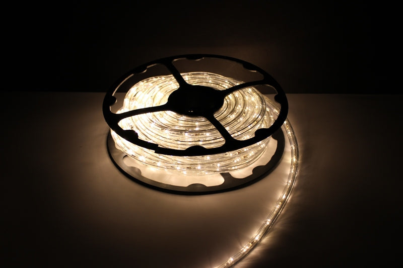 2-Wire 3/8 Inch, 50Ft Soft White LED Rope Light Spool Kit - Pack of 2