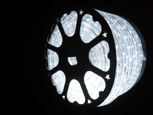 2-Wire 1/2 Inch, 150Ft Cool White LED Rope Light Spool Kit