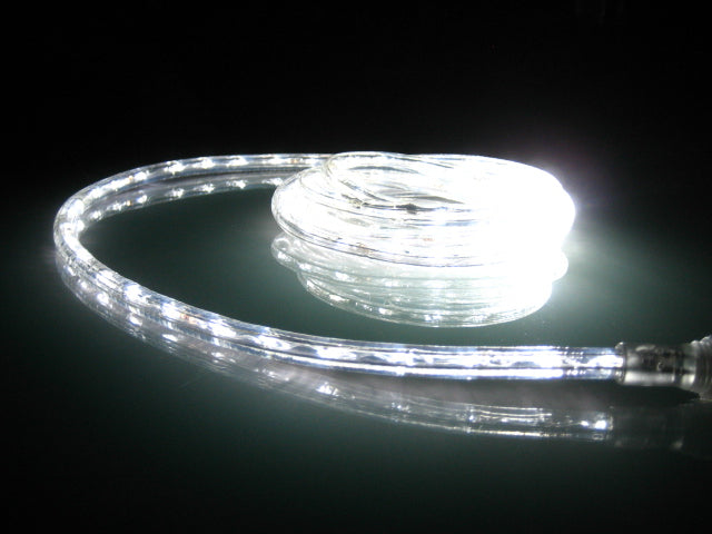 2-Wire 3/8 Inch, 18Ft Pure White LED Rope Light Spool Kit - Pack of 5