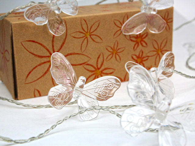 Battery Operated Decorative Cool White LED String Light with Butterflies - Pack of 5
