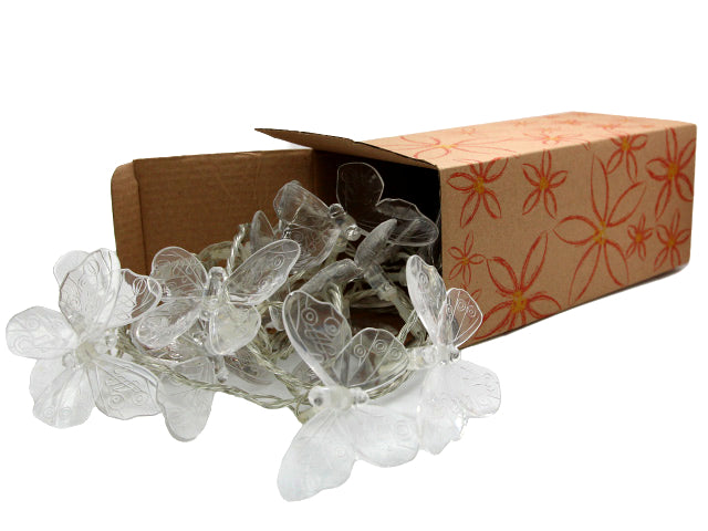 Battery Operated Decorative Cool White LED String Light with Butterflies - Pack of 5