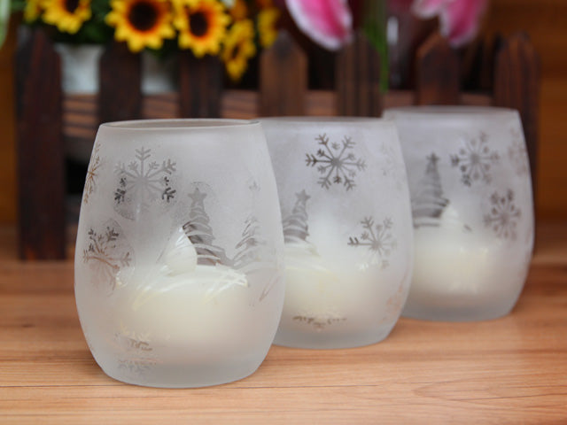 Flameless Votive LED Candles with Remote: Set of 3 Oval Glass, Pack of 3 (Total 9 Candles)
