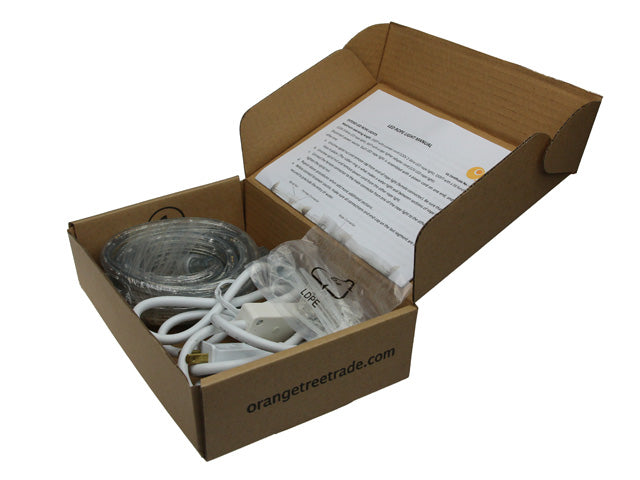 2-Wire 3/8 Inch, 18Ft Amber LED Rope Light Spool Kit - Pack of 5