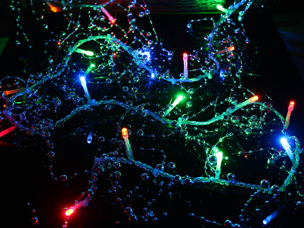 Battery Operated Decorative Multi Color LED String Light with Silver Beads - Pack of 5