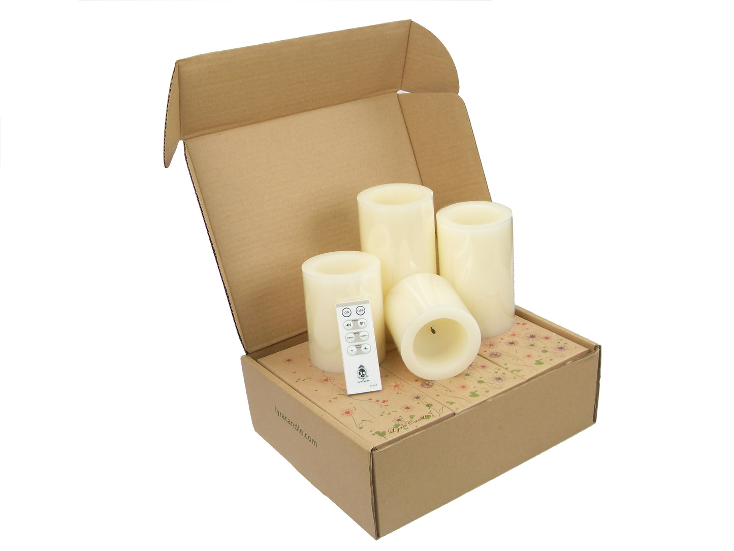 Flameless Candles with Remote Control, Pillar Real Wax 3, 4, 5, and 6-Inch Candles, Set of 4, Pack of 3 (Total 12 Candles)