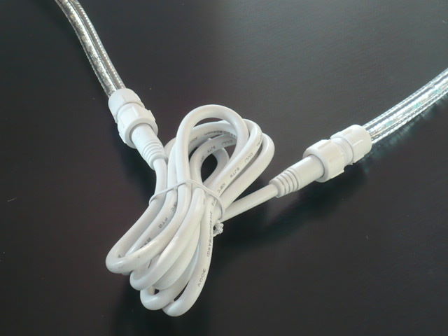 2-Wire 3/8 Inch, 6Ft Rope Light to Rope Light Extension Cord, For Cuttable Rope Light - Pack of 5