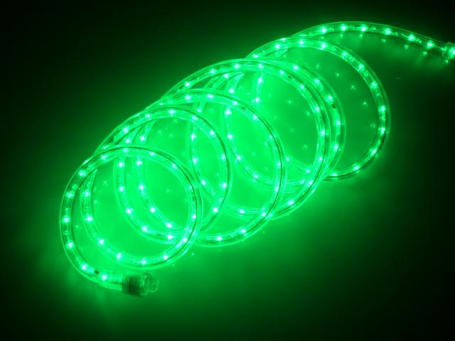 2-Wire 3/8 Inch, 18Ft Emerald Green LED Rope Light Spool Kit - Pack of 5