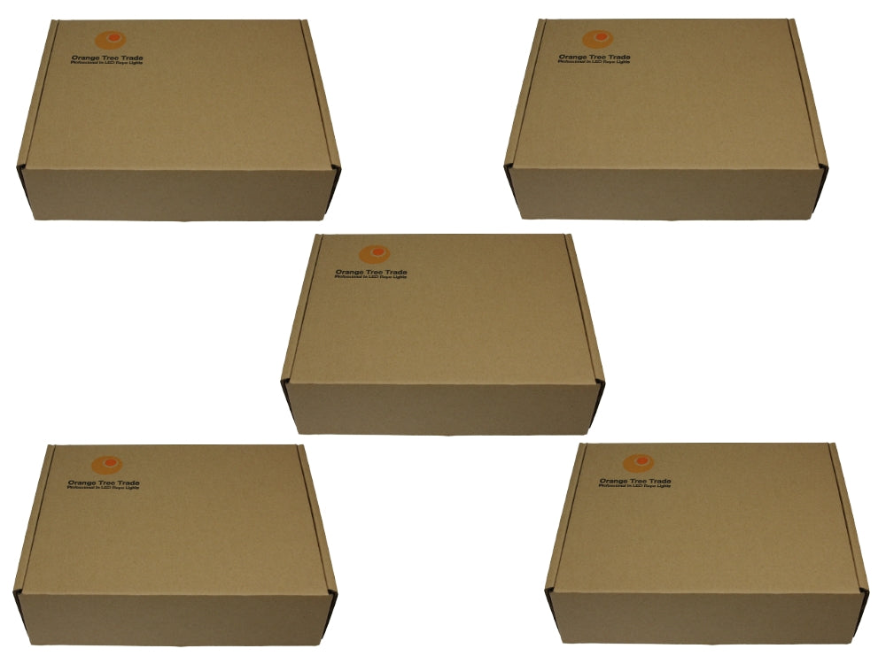 2-Wire 3/8 Inch, 18Ft Amber LED Rope Light Spool Kit - Pack of 5
