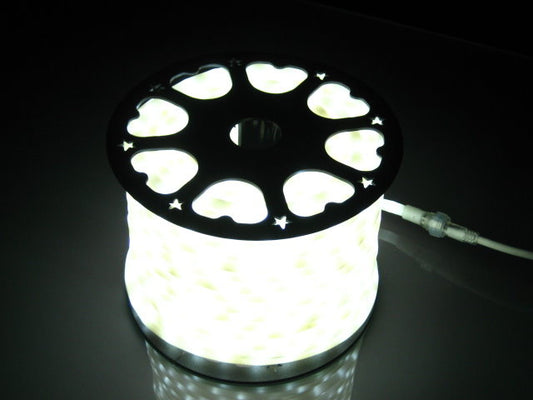 2-Wire 1/2 Inch, 150Ft Pearl White LED Rope Light Spool Kit