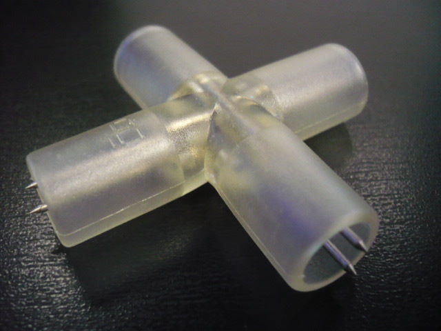 2-Wire 3/8 Inch Cross Connector (PVC Type) - Pack of 10