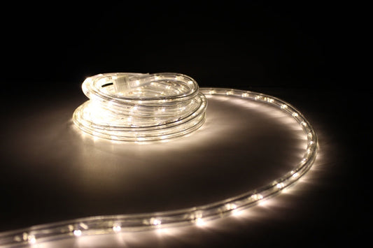 2-Wire 3/8 Inch, 25Ft Soft White LED Rope Light Spool Kit - Pack of 5