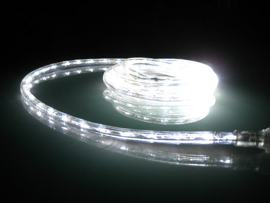 2-Wire 3/8 Inch, 18Ft  Pure White LED Rope Light Spool Kit - Pack of 5