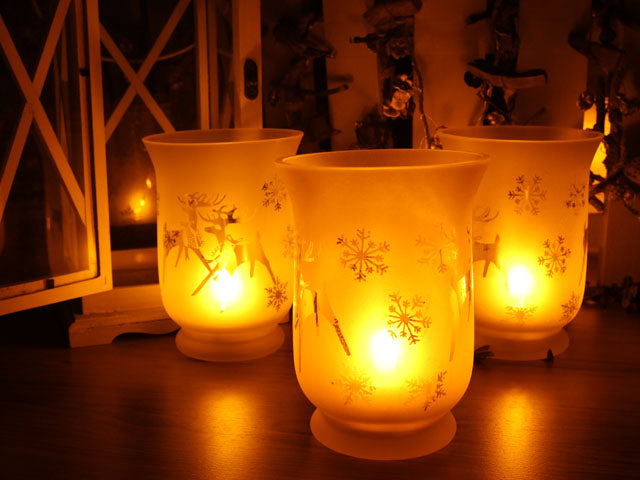 Flameless Votive LED Candles with Remote: Set of 3 Glass Jar - Pack of 3, (Total 9 Units)