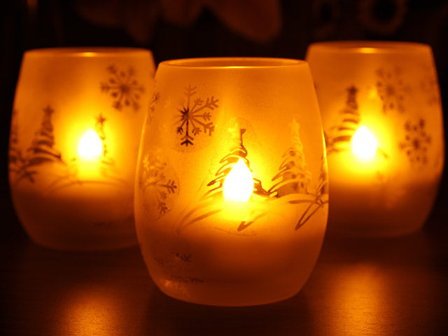 Flameless Votive LED Candles with Remote: Set of 3 Oval Glass, Pack of 3 (Total 9 Candles)