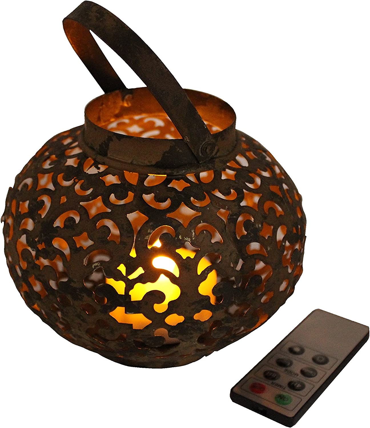 Shirina Lantern with Remote Control Flameless LED Tea Candle - Pack of 2 sets