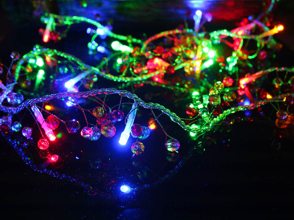 Battery Operated Decorative Color LED String Light with Colorful Beads - Pack of 5