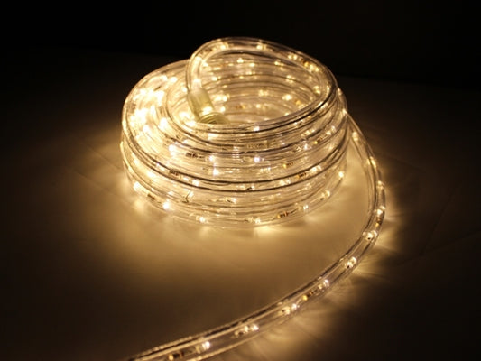 2-Wire 3/8 Inch, 10Ft Warm White LED Rope Light Spool Kit - Pack of 5