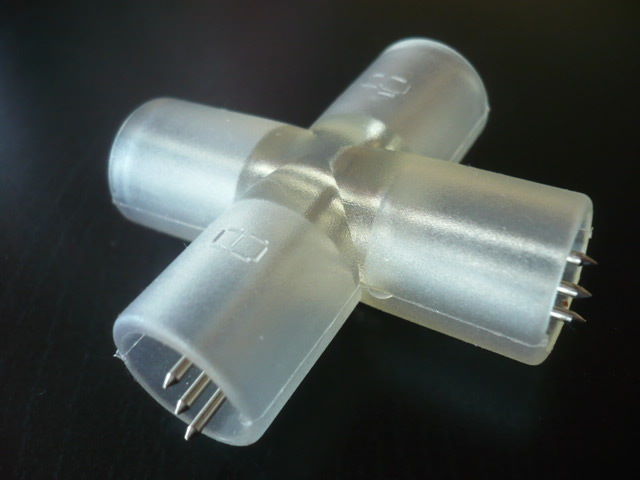 3-Wire 1/2 Inch Cross Connector (PVC Type) - Pack of 10