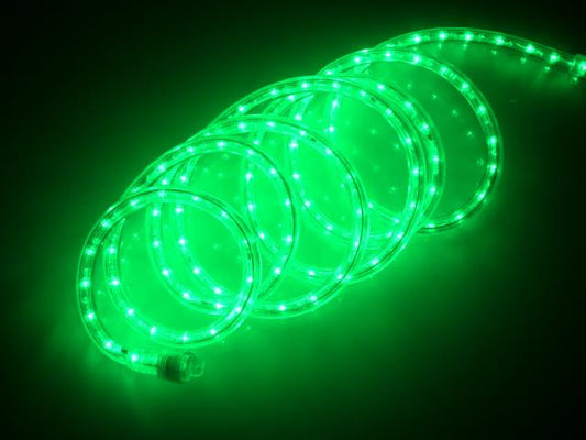 2-Wire 3/8 Inch, 50Ft Emerald Green LED Rope Light Spool Kit - Pack of 2