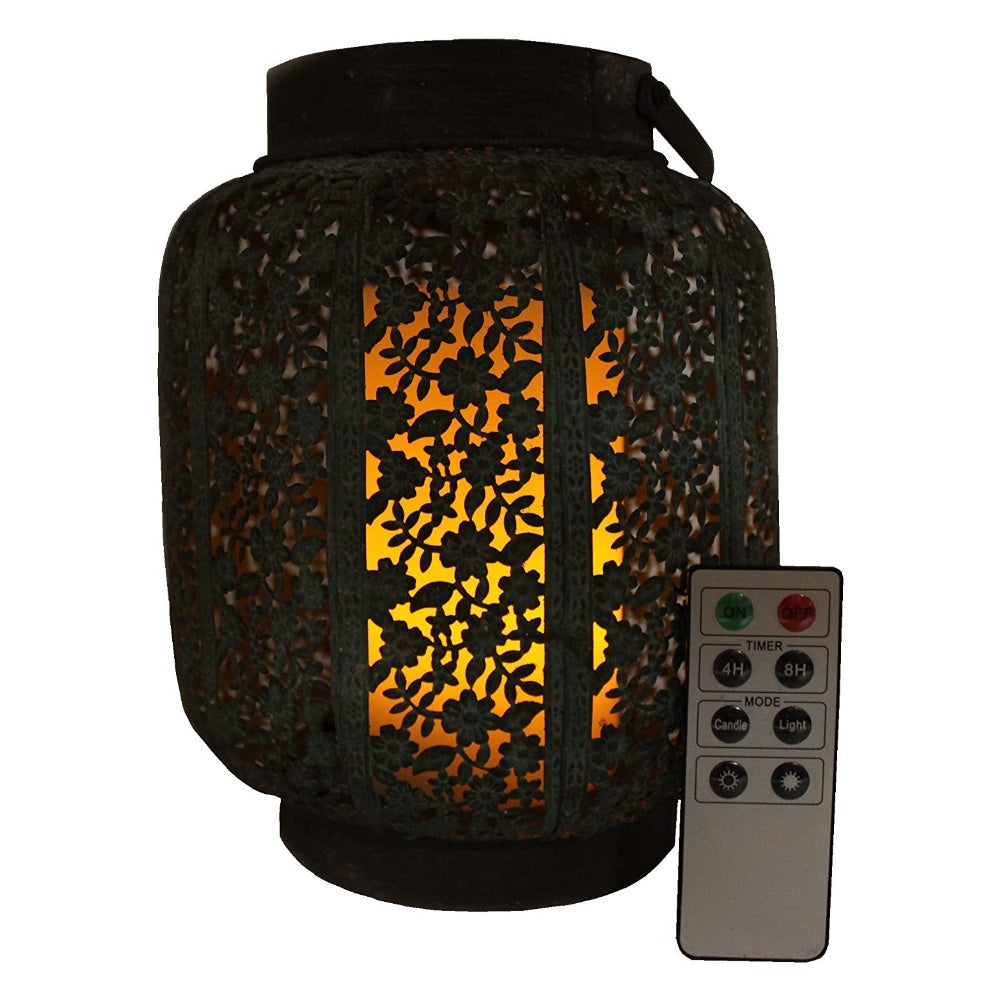 ShadaTeal Lantern with Remote Control Flameless Candle - Pack of 2 sets