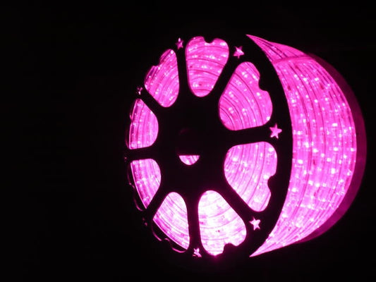 3-Wire, 150Ft Pink LED Rope Light Spool Kit