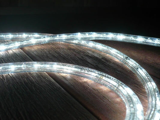 3-Wire 50ft Pure White LED Rope Light Kit