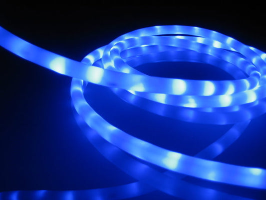 2-Wire 3/8 Inch, 10Ft Royal Blue LED Rope Light Spool Kit - Pack of 5
